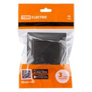 Розетка 2П+З 16А 250В IP44 с крышкой шоколад «Лама» TDM