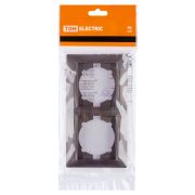 Рамка 2-х постовая горизонтальная шоколад «Лама» TDM