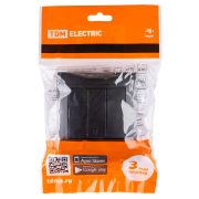 Выключатель 3-х кл. 10А графит «Лама» TDM