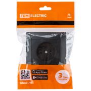 Розетка 2П 10А 250В с защ. шт. графит «Лама» TDM