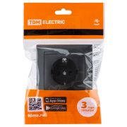 Розетка 2П+З 16А 250В с защ. шт. графит «Лама» TDM