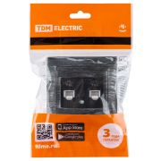 Розетка двойная телефонная RJ11 старинное серебро «Лама» TDM