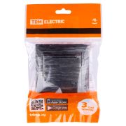 Розетка 2П+З 16А 250В IP44 с крышкой старинное серебро «Лама» TDM