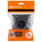 Розетка 2П+З 16А 250В + 2 USB порта 2,1А 5В старинное серебро «Лама» TDM