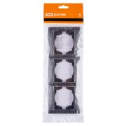 Рамка 3-х постовая горизонтальная старинное серебро «Лама» TDM