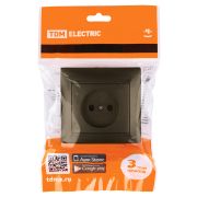 Розетка 2П 10А 250В с защ. шт. бронза «Лама» TDM