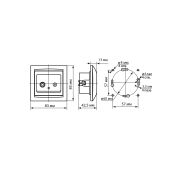 Розетка TV («мама») + SAT (F-разъем) 0-2400МГц бронза «Лама» TDM