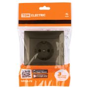 Розетка 2П+З 16А 250В  бронза «Лама» TDM