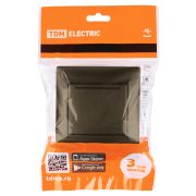 Розетка 2П+З 16А 250В  IP44 с крышкой бронза «Лама» TDM