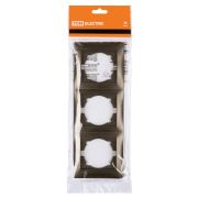 Рамка 3-х постовая вертикальная бронза «Лама» TDM