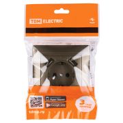 Розетка 2П+З 16А 250В + 2 USB порта 2,1А 5В бронза «Лама» TDM