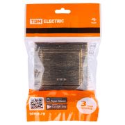 Выключатель 1 кл. с подсветкой 10А старинная бронза «Лама» TDM