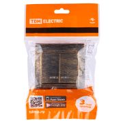 Выключатель 2 кл. с подсветкой 10А старинная бронза «Лама» TDM