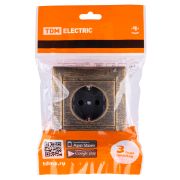 Розетка 2П+З 16А 250В старинная бронза «Лама» TDM