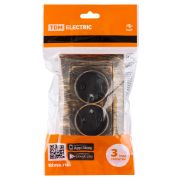 Розетка двойная 2П 10А 250В  старинная бронза «Лама» TDM