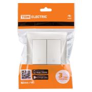 Выключатель на 2 направления 2 кл. 10А перламутр «Лама» TDM