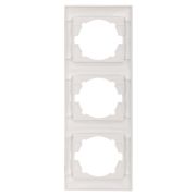 Рамка 3-х постовая вертикальная перламутр «Лама» TDM