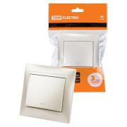 Перекрестный выключатель 1-кл. 10А перламутр «Лама» TDM