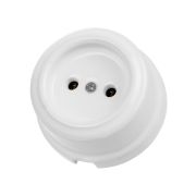 Розетка фарфоровая 2П 10А 250В белая «Болонь» TDM