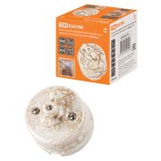 Выключатель фарфоровый поворотный перекрёстный с ручкой (бантик) 10А мраморный «Болонь» TDM