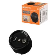 Розетка TV+R оконечная черная «Болонь» TDM