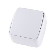 Выключатель 1-кл. открытой установки IP20 10А, белый «Дача» Народная