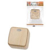 Выключатель 1-кл. открытой установки с подсветкой IP20 10А, сосна «Дача» Народная