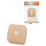 Розетка TФ (RJ-11) открытой установки IP20, сосна «Дача» Народная