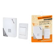 Звонок беспроводной на батарейках «народный» ЗББ-Н-11/2-32М (32 мелодии, кнопка IP30, 2х1,5В АА, открытый код)