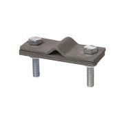 Зажим соединительный 2-х болтовой с контактной пластиной прут-полоса, полоса 40х4 - прут Ø6-10 мм, термодиффузия (упак. 1 шт.) TDM