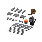 Комплект контура заземления №2, для частного дома, на основе стальных оцинкованных стержней D16 7,2м, крестовой зажим, лента, паста, проводники TDM