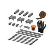 Комплект контура заземления №3, для частного дома, на основе стальных оцинкованных стержней D16 9м, крестовой зажим, лента, паста, проводники TDM