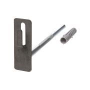 Держатель фасадный для прута Ø8-10 мм длина 160 мм с дюбелем, стальной крюк (упак.1 шт.) TDM