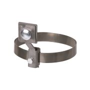 Держатель хомут Ø10-100 мм нержавеющая сталь, с выносом для прута Ø6-10 мм, стальной зажим (упак.1 шт.) TDM