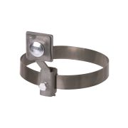 Держатель хомут Ø10-200 мм нержавеющая сталь, с выносом для прута Ø6-10 мм, стальной зажим (упак. 1 шт.) TDM