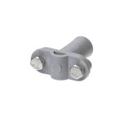 Держатель для гориз. и верт. поверхностей полимерный 2-х болтовой высота 45 мм, для прута Ø6-10 мм (упак. 1 шт.) TDM