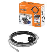 Нагревательный саморегулирующийся кабель «Стоплёд» НСК8-Н с вилкой, на трубу (8м/128Вт) TDM