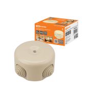 Коробка распаячная фарфоровая D7,8х4,5см «ЭКО» сосна TDM