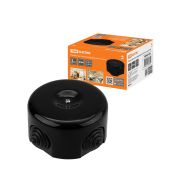 Коробка распаячная фарфоровая D7,8х4,5см черная TDM