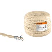 Ретро провод «Эко» TV + Internet  витой, бежевый (45м) TDM