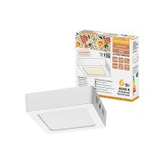 Светильник светодиодный накладной «Даунлайт НАРОДНЫЙ» квадрат СПО (белый) алюминий 6Вт 4000К