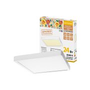 Светильник светодиодный накладной «Даунлайт НАРОДНЫЙ» квадрат СПО (белый) алюминий 24Вт 4000К