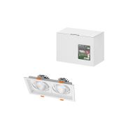 Светильник встраиваемый карданный «Фокус-1» LED CSL-01-2x11-WW 22 Вт, 35°, 3000 К, 80 Ra, IP20, TDM