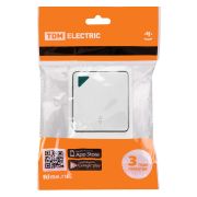 Переключатель на 2 направления 1-кл. с подсветкой открытой установки IP54 10А белый «Вуокса» TDM