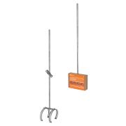 Молниеприемник, комплект для круглого конька №3, длина 2 м, алюминиевый, Ø16 мм, крестовой зажим, регулируемое крепление (компл. 1 шт.) TDM