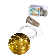 Гирлянда-пробка для бутылки «Роса20» 20LED, 2м, 3000К, 3хAG13/LR44, TDM