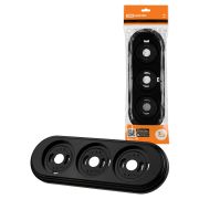 Рамка 3-х постовая черная «Виви» TDM