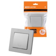 Выключатель перекрестный 1 кл. 10А серебр. металлик «Сенеж» TDM