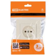 Розетка 2П 10А 250В сл. кость «Сенеж» TDM