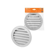 Решетка вентиляционная круглая алюминиевая с москитной сеткой, с фланцем d150, внеш. D180, TDM